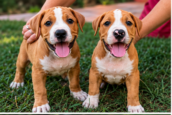 2 cuccioli amstaff - arancio/bianco - nati il 07.06.2026