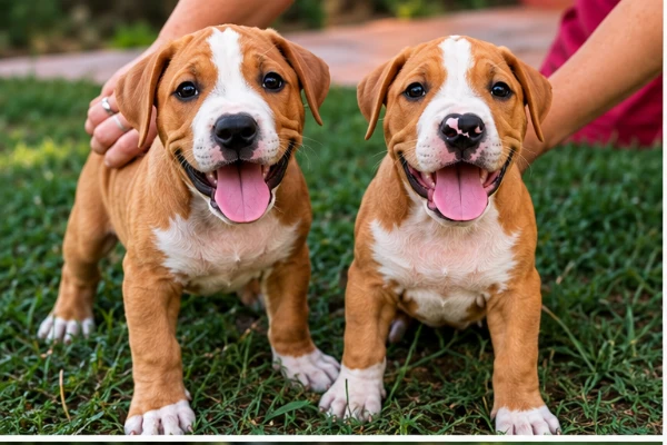 2 cuccioli amstaff - arancio/bianco - nati il 07.06.2026